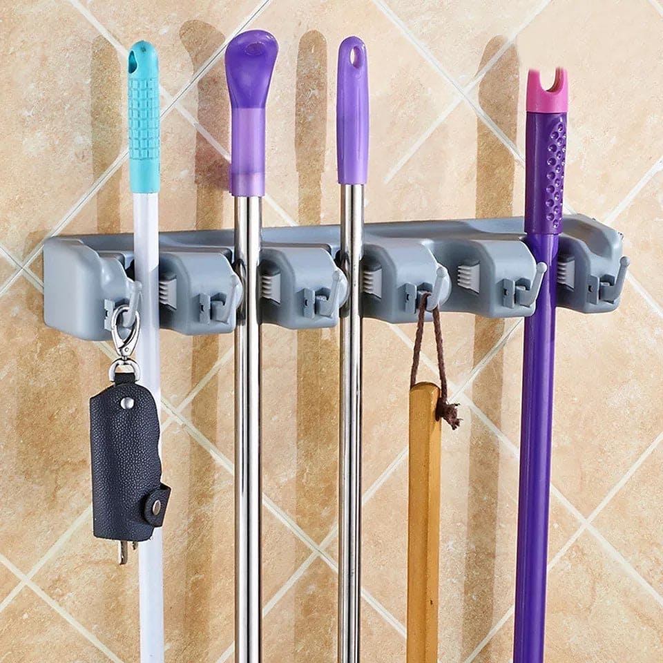 Magic Mop Holder, Multifunctional Broom Holder, ABS Mop Holder, Kitchen Bathroom Organizer Rack, Brush Broom Organizer Hanger, Household Mop Brush Hanger, 4 Position Broom And Mop Holder Magic Mop Holder, Multifunctional Broom Holder, ABS Mop Holder, Kitchen Bathroom Organizer Rack, Brush Broom Organizer Hanger, Household Mop Brush Hanger, 4 Position Broom And Mop Holder